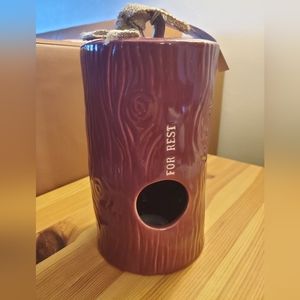 Rae Dunn Wood Grain Birdhouse